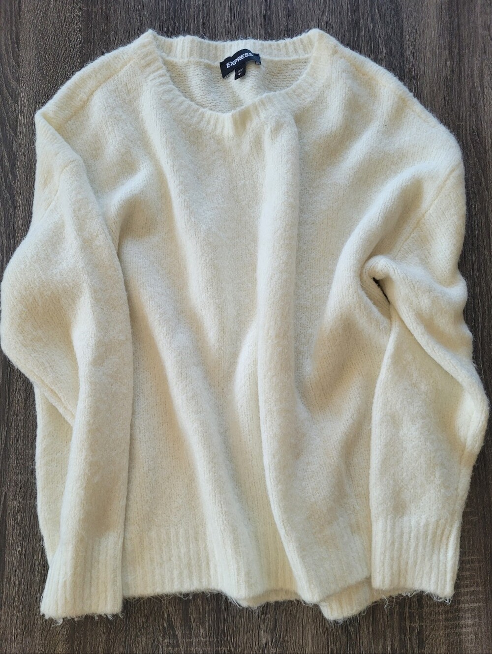 Express White Oversized Sweater